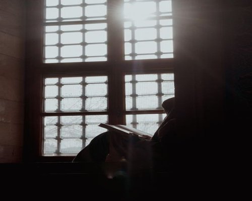 Calm reading place near a window